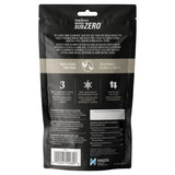 A back view of Nutrience SubZero freeze dried chicken duck cat treat bag on a white background