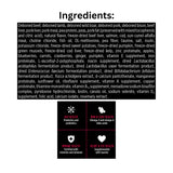 List of ingredients of Nutrience SubZero Prairie Red grain-free high protein cat food with icons