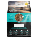 A back view of Nutrience SubZero Limited Ingredient Grain Free Duck and Pear Dog Food on a white background
