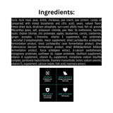 List of Ingredients of Nutrience SubZero Duck & Pear Dog Food with icons