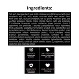 List of ingredients of Nutrience SubZero Pork & Apple Dog Food with icons