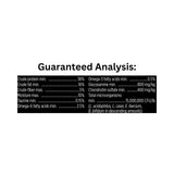 Guaranteed Analysis of Nutrience SubZero Prairie Red High Protein Dog Food with nutritional breakdown