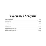 Guaranteed Analysis of Nutrience SubZero Prairie Red Grain Free Pâté Dog Food
