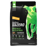 A front view of Nutrience dog food SubZero Fraser Valley Grain Free High Protein Puppy Dog Food on a white background