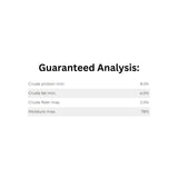 Guaranteed analysis of Nutrience Care Weight Management chicken dog food