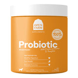 Front view of Open Farm Dog Supplement Probiotic 90 soft chews on a white background