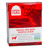 Front view of Open Farm Rustic Stew Beef Dog Food on white background