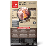 Back view of Orijen Amazing Grains Regional Red Dog Food on a white background