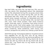 List of Ingredients of Orijen Amazing Grains Regional Red Dog Food