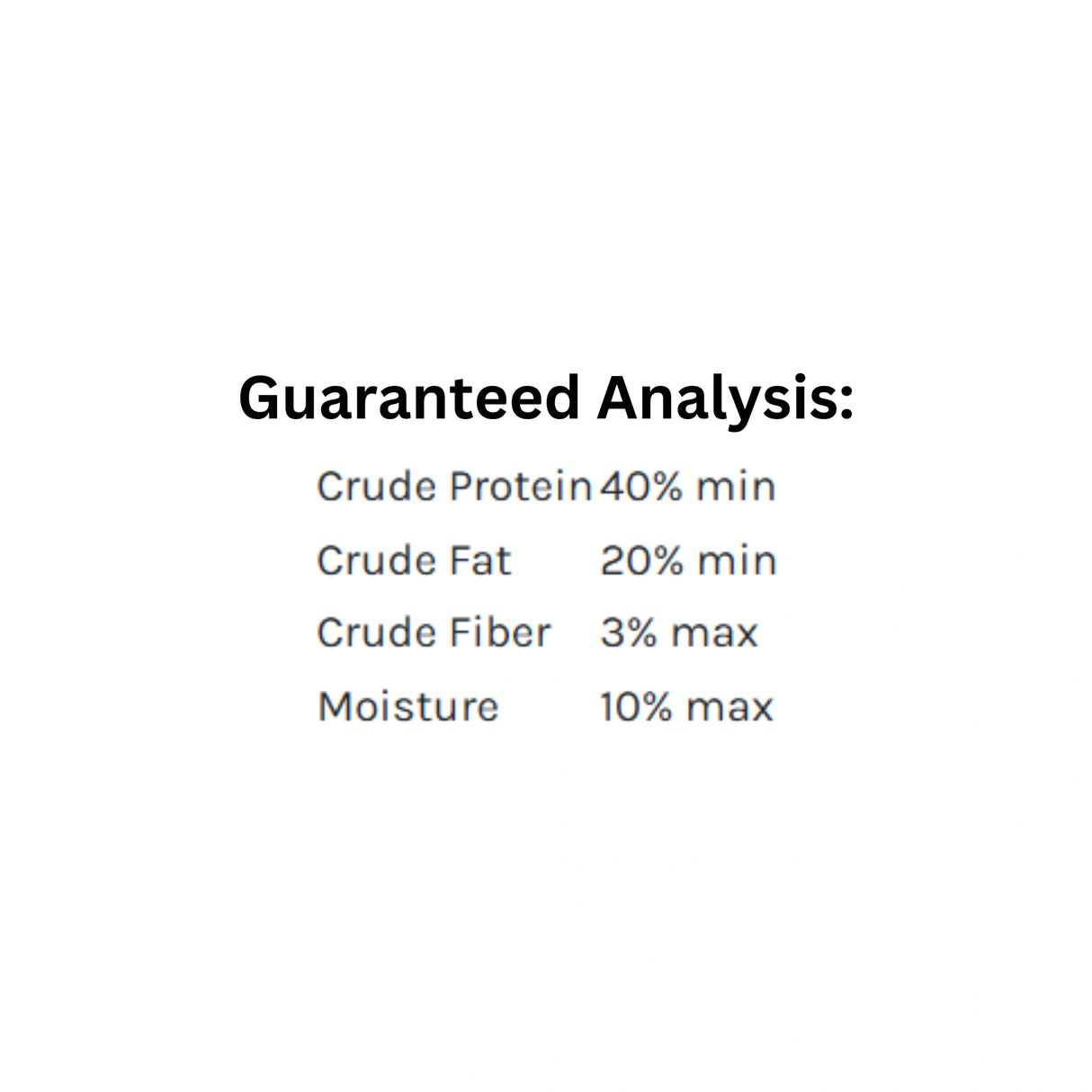 Guaranteed analysis label of Orijen Regional Red dry cat food