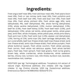 Ingredient list of Orijen Regional Red dry cat food