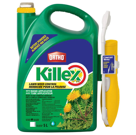 Front view of Ortho Killex Lawn Weed Control Ready-to-Use 4L with Wand Herbicide on a white background