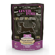 Front view of Oven-Baked Grain Free Beef Liver Dog Treats on a white background