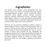 List of ingredients of Oven-Baked Tradition adult dental care fish dog treats