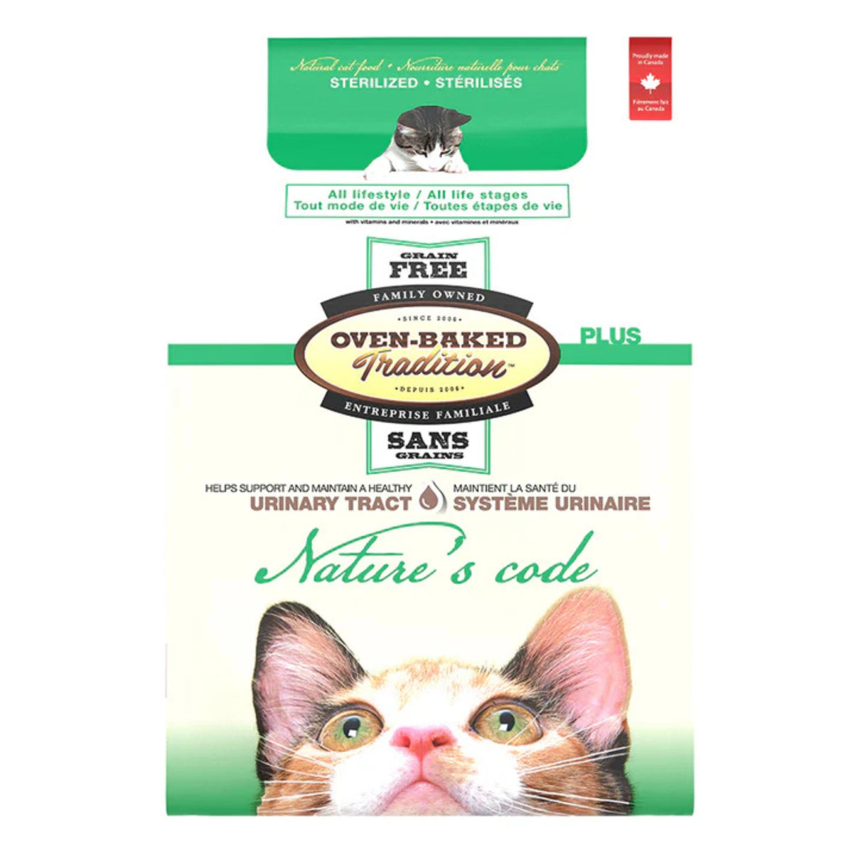 Front view of Oven-Baked Tradition urinary tract care cat food on a white background
