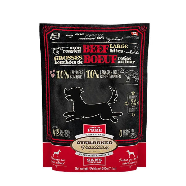 Oven-Baked Dog Gf Beef Lung Large Bites 7.1Oz 690-25004 200g