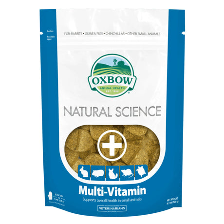 A front view of Oxbow Multi-Vitamin Pet Supplement on a white background