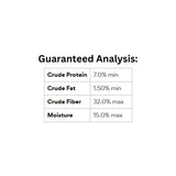Guaranteed analysis of Oxbow Organic Meadow Hay Pet Food
