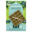 Front view of Oxbow Timothy Waffle Small Pet Treats on a white background