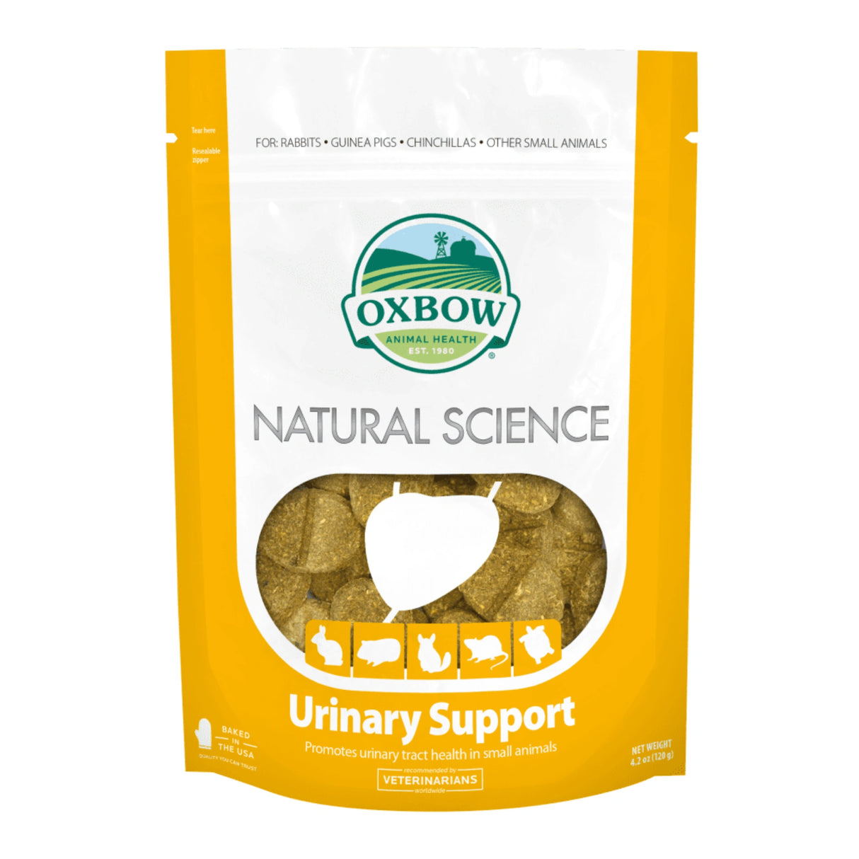 Front view of Oxbow Urinary Support Pet Supplement on a white background