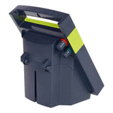 Back view of Patriot Fence Energizer Solarguard 1000 on a white background