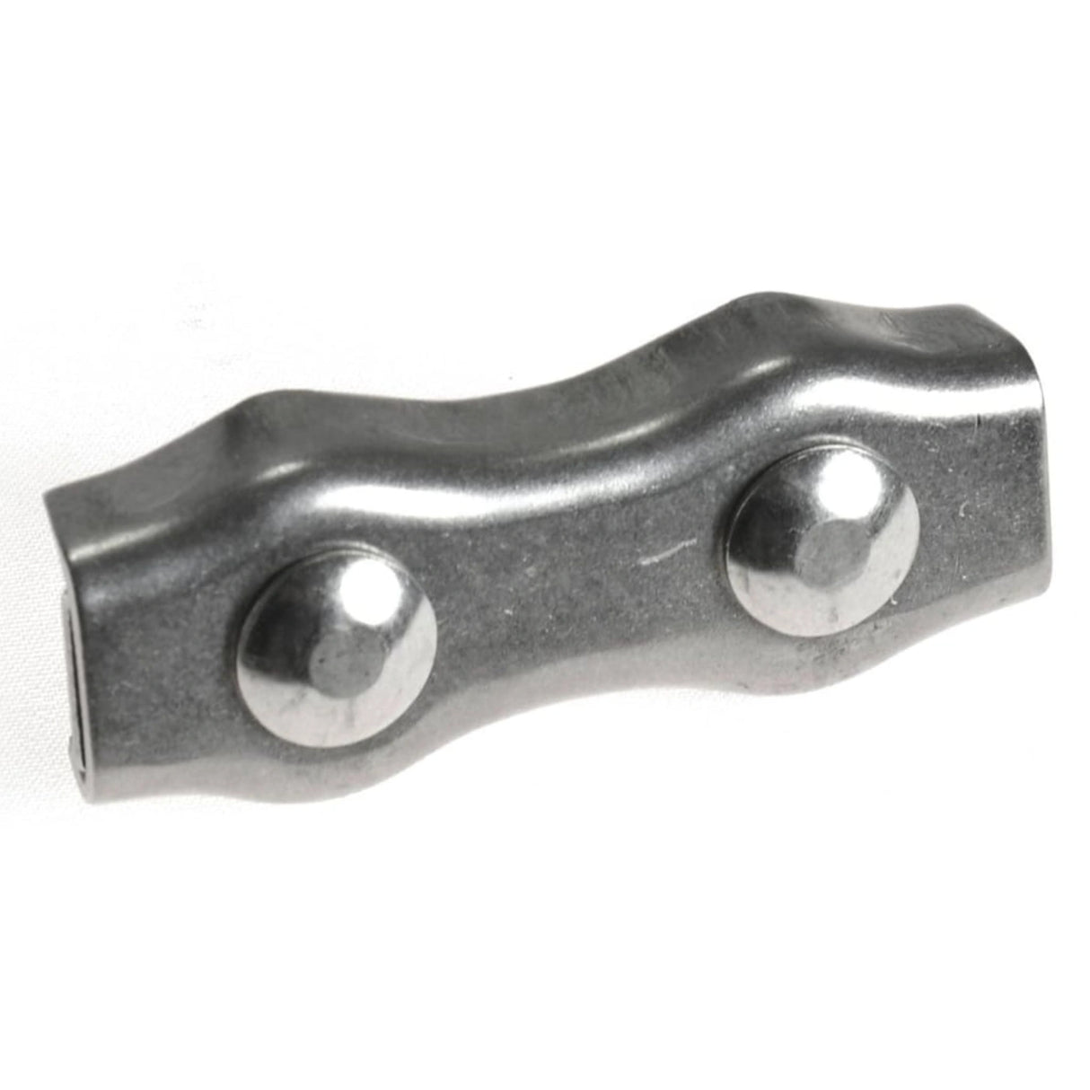 A close-up view of Patriot rope clamps on a white background