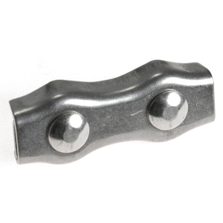 A close-up view of Patriot rope clamps on a white background