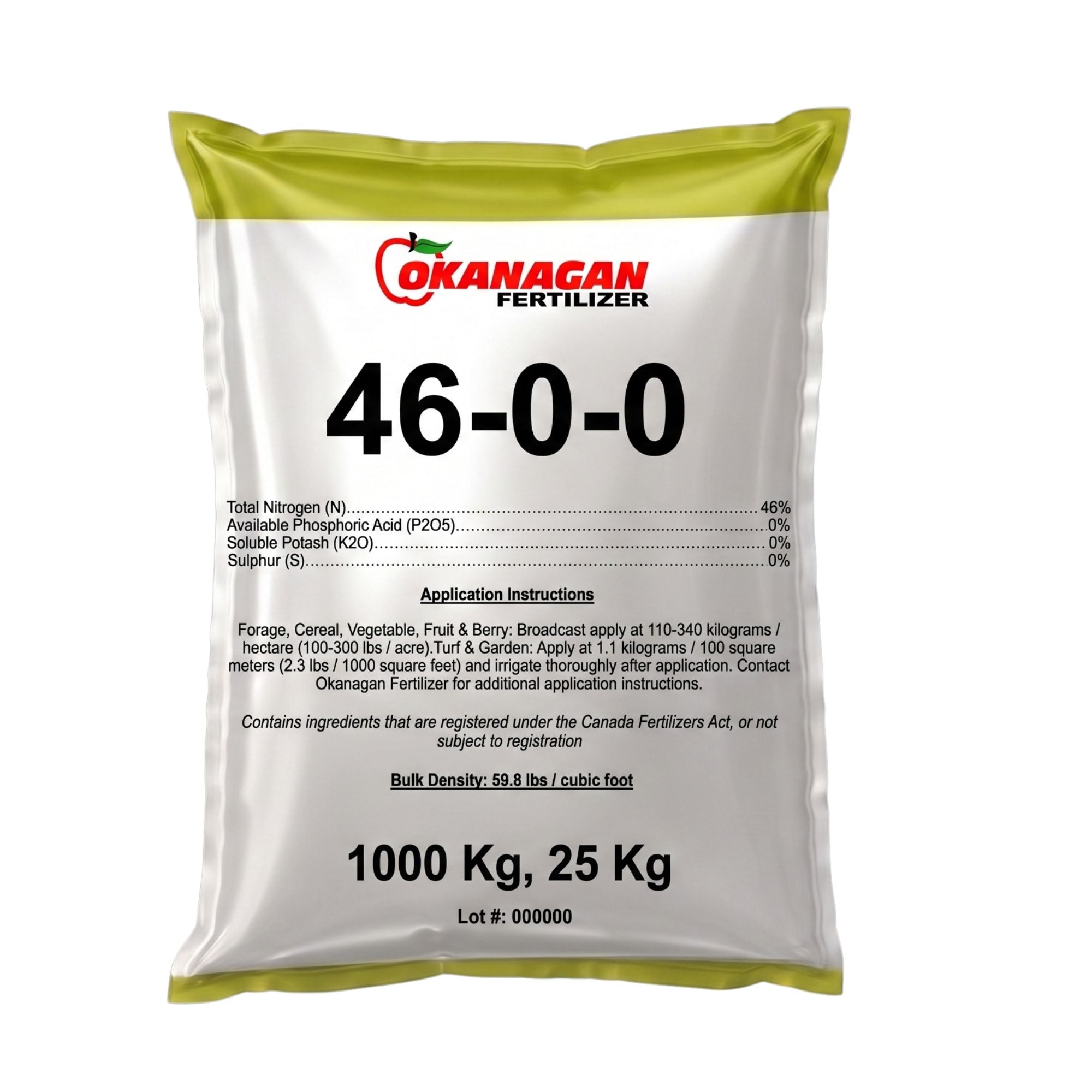 46-0-0 Urea Nitrogen Fertilizer | Quick Release | 25 kg | BC Lawns