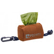 A close-up view of RC Pets Pup Bag Heather Caramel Dog Poop Bag Holder on a white background