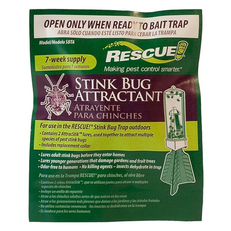 A front view of Rescue Insect Trap Outdoor Stink Bug Attractant Pheromone Base on a white background