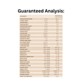 Guaranteed analysis chart for Ritchie-Smith Harmony Complete Supplement Pellets Horse Feed