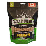 front view of Rocky Mountain Raw Freeze-Dried Chicken Dog Treat on a white background
