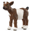A close-up view of Schleich Farm Animal Toy Goat Kid on a white background