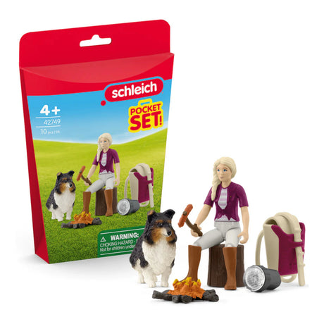 Front view of Schleich Friends & Family BBQ Sofia Horse Toy on a white background