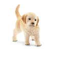 Front view of Schleich Golden Retriever Puppy Dog Miniature on a white background