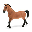 Close-up view of Schleich Light Brown Trakehner Stallion Horse Toy on a white background