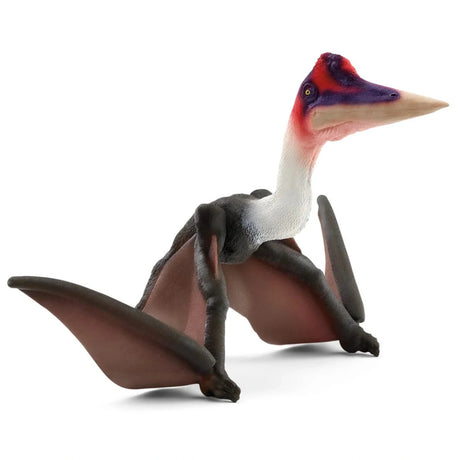 A close-up view of Schleich Quetzalcoatlus Dinosaur Toy on a white background