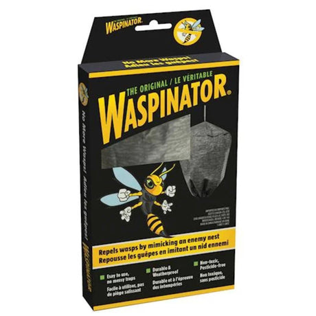 Front view of Scotts Waspinator wasp repellent on a white background