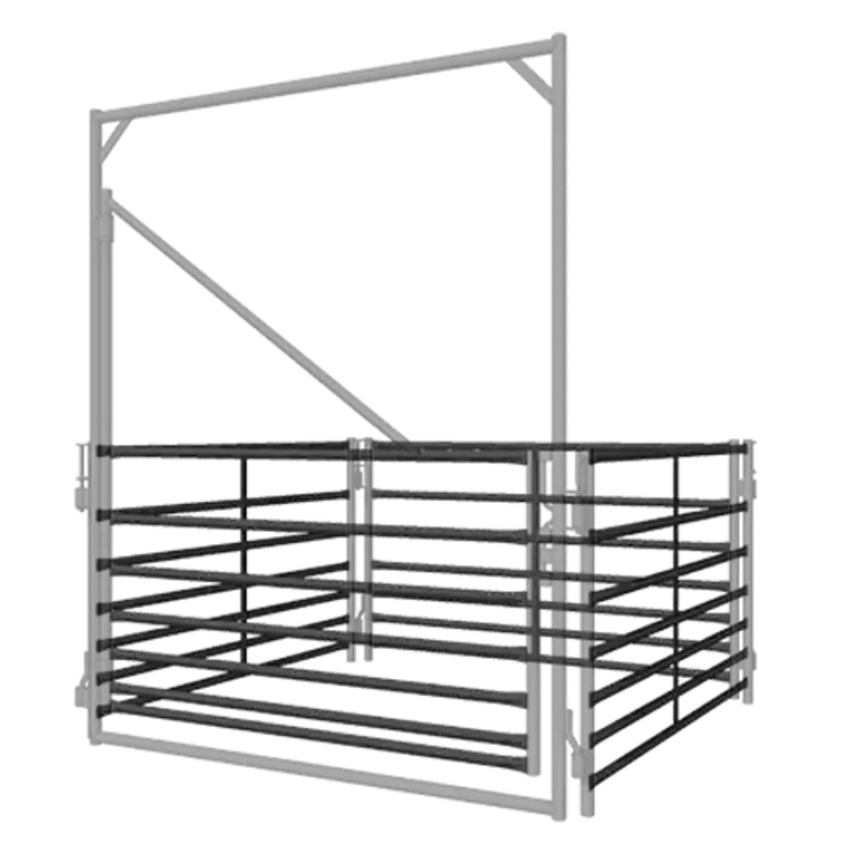 A front view of sheep panel light duty 40"x10' 2W equipment on a white background