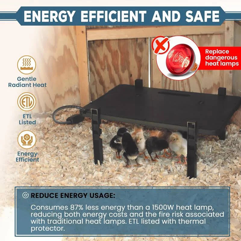 Farm Innovators PH-200 2-in-1 Coop Heater & Chick Brooder | 200W/50W