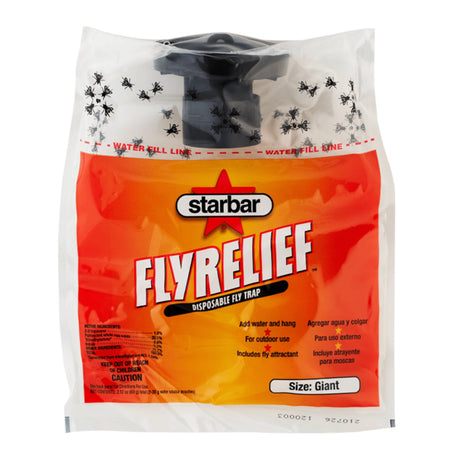 Front view of Starbar Giant FlyRelief Disposable Fly Traps on a white background