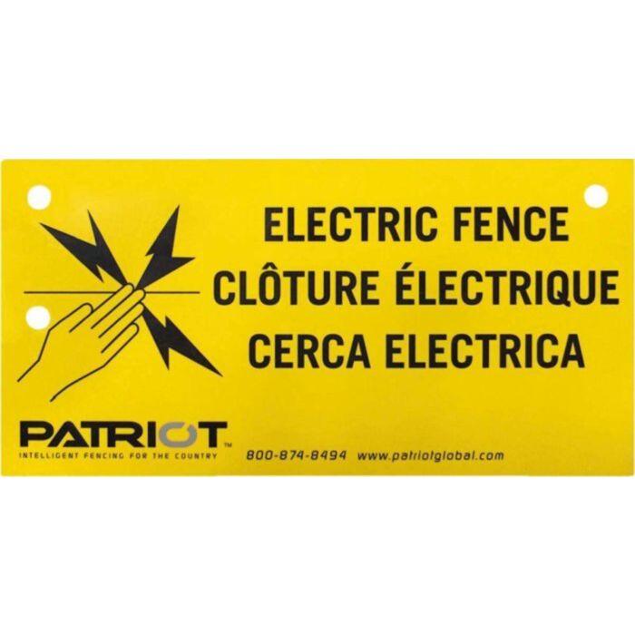 Electric Fence Warning Sign 10Pack