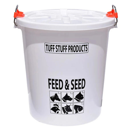 A front view of Tuff Stuff storage container on a white background