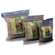 A front view of Valley Flax Horse Feed on a white background