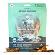 Front view of Wild Vibes Sun-Dried Sardine Pet Treats on a white background