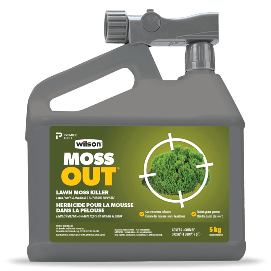 Wilson Moss Out Lawn Moss Killer & Fertilizer 2.4kg | 5-0-0