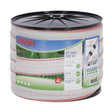 Close-up front view of Corral Wire Fencing Profi Fencing Poly Tape 40mm X 200 Meter on a white background