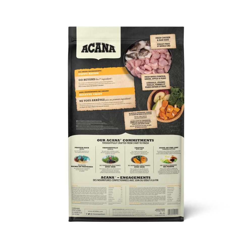 ACANA Puppy Recipe Back 11.4kg Canada.tif